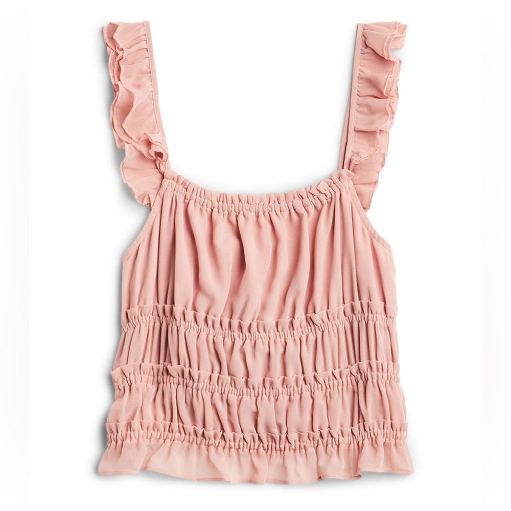 BB Dakota by Steve Madden Collab Pink Rouched Crop Top